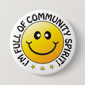 Ich bin voll von Community Spirit Abzeichen Button (Vorderseite)