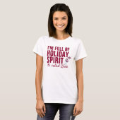 ICH BIN VOLL VON FERIENSPIRIT, es heißt Wein T-Shirt (Vorne ganz)