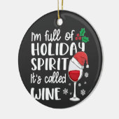 Ich bin voll von Urlaubssgeist. Es heißt "Wein Xma Keramik Ornament (Links)