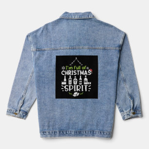 Ich bin voll von Weihnachtsgeist - Weihnachtsgeträ Jeansjacke