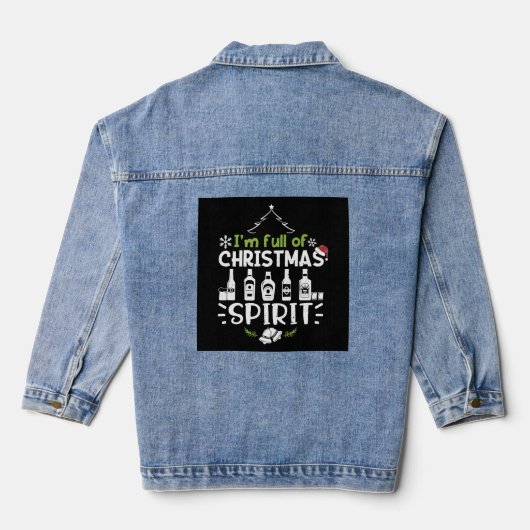 Ich bin voll von Weihnachtsgeist - Weihnachtsgeträ Jeansjacke (Rückseite)