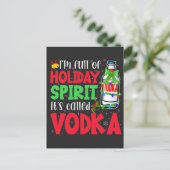 Ich bin voller Urlaubssgeist, heißt "Vodka Xmas" Ankündigungspostkarte (Stehend Vorderseite)