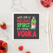Ich bin voller Urlaubssgeist, heißt "Vodka Xmas" Serviette (Beispiel)