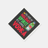 Ich bin voller Urlaubssgeist, heißt "Vodka Xmas" Serviette (Ecke)