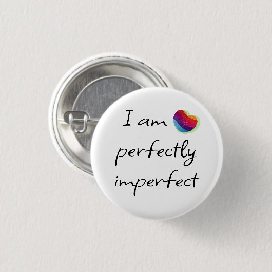 Ich bin vollkommen unvollkommen button (Vorne & Hinten)