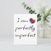 Ich bin vollkommen unvollkommen postkarte (Stehend Vorderseite)