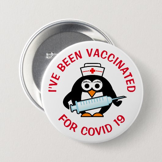 Ich bin vollständig gegen Covid19 geimpft worden Button (Vorne & Hinten)