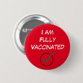 Ich bin vollständig geimpft, Covid Coronavirus But Button (Vorne & Hinten)