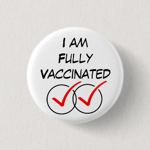 Ich bin vollständig geimpft, Covid Coronavirus Lar Button