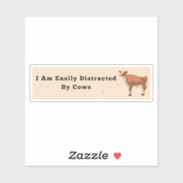 Ich bin vom Autoaufkleber der Kühe leicht abgelenk Aufkleber