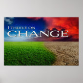 "Ich bin vom Wandel überzeugt" Motivation Affirmat Poster (Vorne)