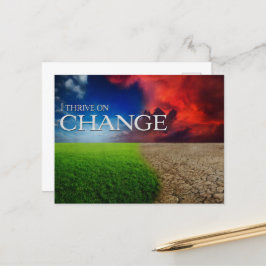 "Ich bin vom Wandel überzeugt" Motivation Affirmat Postkarte