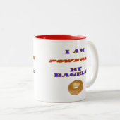Ich bin von Bagels angetrieben Zweifarbige Tasse (VorderseiteRechts)