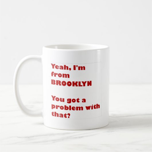 Ich bin von Brooklyn Kaffeetasse (Links)