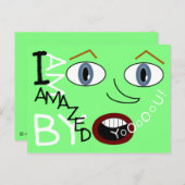 Ich bin von dir erstaunt - Nod Notes Postkarte (Vorne/Hinten)