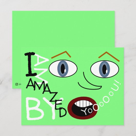 Ich bin von dir erstaunt - Nod Notes Postkarte (Vorne/Hinten)