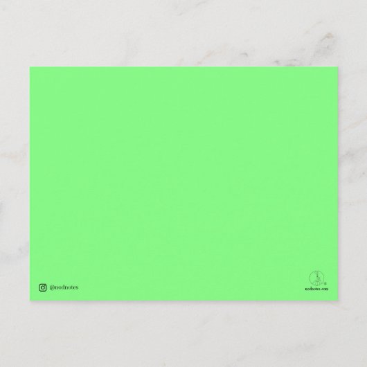 Ich bin von dir erstaunt - Nod Notes Postkarte (Rückseite)