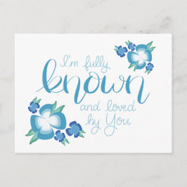 Ich bin von Ihnen völlig bekannt und geliebt Postk Postkarte