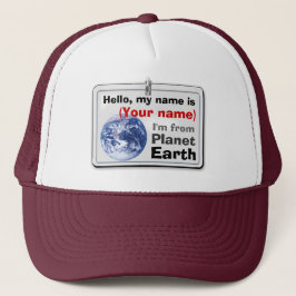 Ich bin von Planet Earth (anpassbar) Truckerkappe