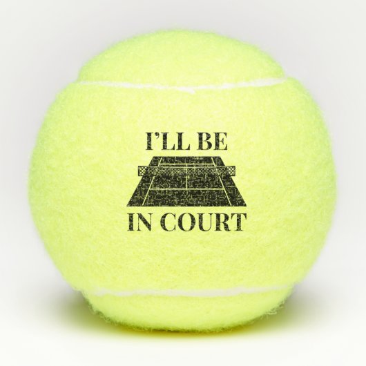 Ich bin vor Gericht Tennisbälle (Vorderseite)