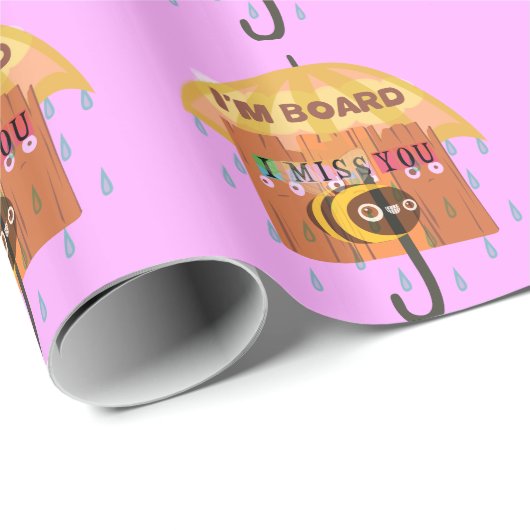 "Ich bin Vorstandsmitglied - ich vermisse dich: Ei Geschenkpapier (Rolleneckpunkt)