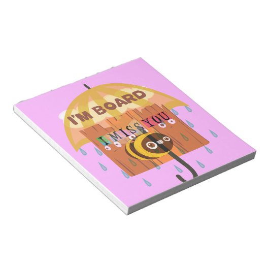 "Ich bin Vorstandsmitglied - ich vermisse dich: Ei Notizblock (angewinkelt)