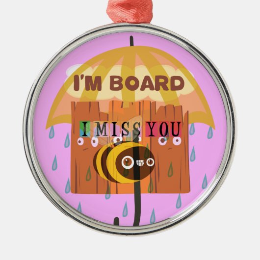 "Ich bin Vorstandsmitglied - ich vermisse dich: Ei Ornament Aus Metall (Vorne)