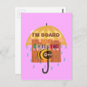 "Ich bin Vorstandsmitglied - ich vermisse dich: Ei Postkarte (Vorne/Hinten)