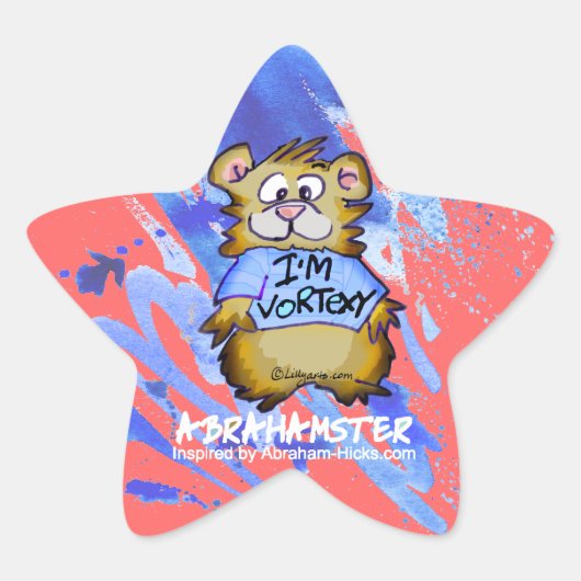 Ich bin Vortexy Abrahamster Star Stern-Aufkleber (Vorderseite)