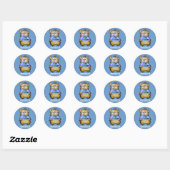 Ich bin Vortexy Blue Round Sticker (Blatt)