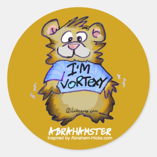 Ich bin Vortexy Gold Round Sticker (Vorderseite)
