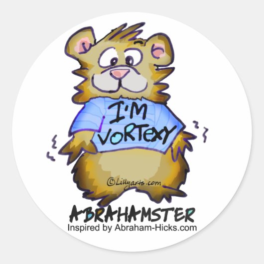 Ich bin Vortexy Runder Aufkleber (Vorderseite)