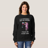 Ich bin vorübergehend aus der Ordnung Bitte versuc Sweatshirt (Vorne ganz)