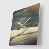 Ich bin Wander Beursache. Quadratische Wanduhr (Winkel)