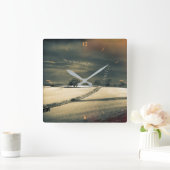 Ich bin Wander Beursache. Quadratische Wanduhr (Zuhause)