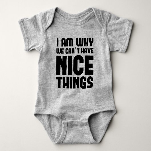 Ich bin, warum wir Nizza Chic der Sache-| nicht Baby Strampler (Vorderseite)