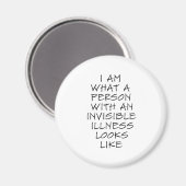 Ich bin, was eine Person mit einer unsichtbaren Kr Magnet (Vorderseite/Rückseite)