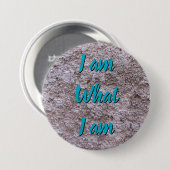 Ich bin was ich bin beliebiger Text Button (Vorne & Hinten)