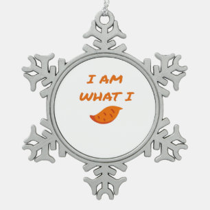 Ich bin was ich bin Classic Schneeflocken Zinn-Ornament