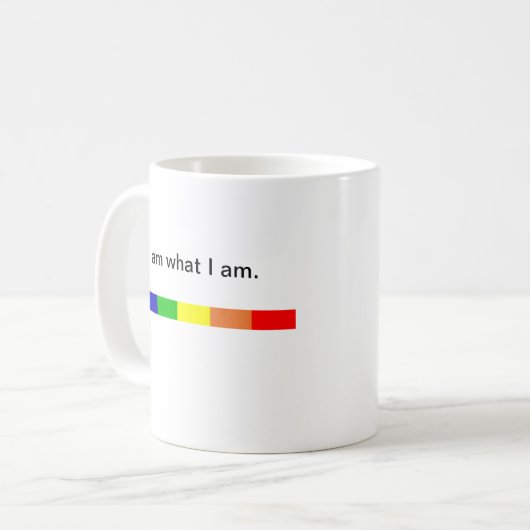 Ich bin, was ich bin kaffeetasse (Vorderseite Links)