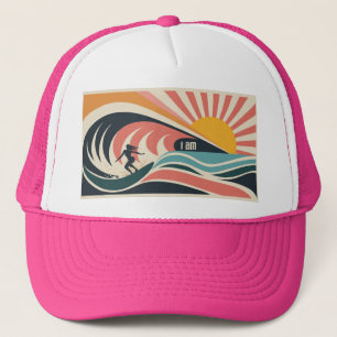 Ich bin Wave Trucker Hat Truckerkappe