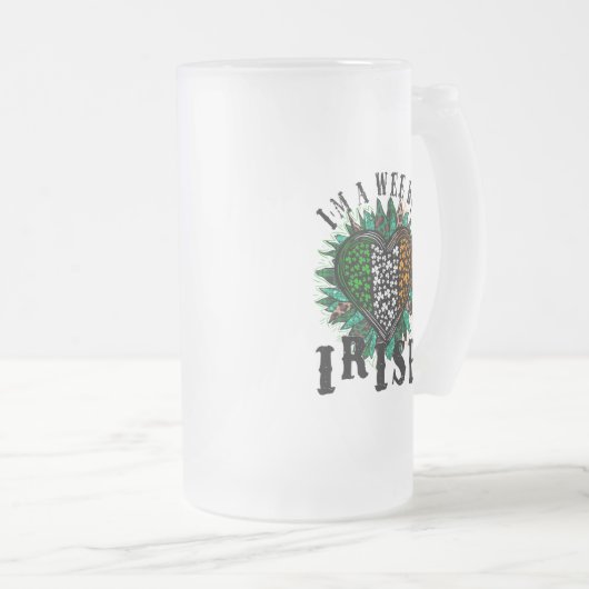 Ich bin Wee Bit Irish, Funny Saint Patricks, St. P Mattglas Bierglas (VorderseiteRechts)