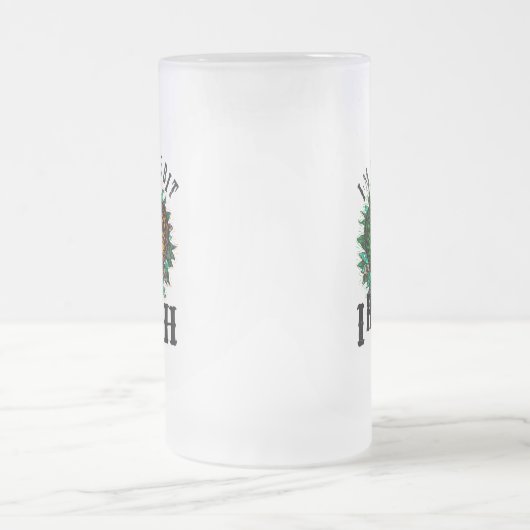 Ich bin Wee Bit Irish, Funny Saint Patricks, St. P Mattglas Bierglas (Mittel)