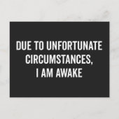 Ich bin wegen des funny Zitats erwacht Postkarte (Vorderseite)