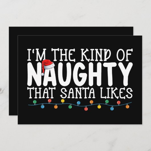 Ich bin Weihnachten, wie verrückte Weihnachten. Einladung (Vorne/Hinten)