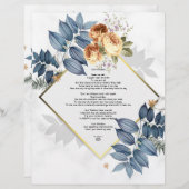 Ich bin Weisheit Gedicht Linen Papier Blumendesign (Vorne/Hinten)