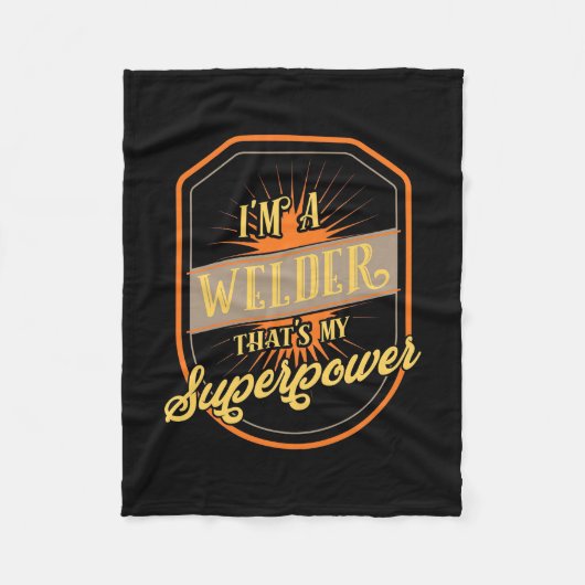 Ich bin Welder Fleecedecke (Vorderseite)