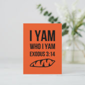 Ich bin, wem ich Exodus-Spaß bin Postkarte (Stehend Vorderseite)