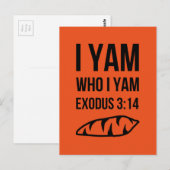 Ich bin, wem ich Exodus-Spaß bin Postkarte (Vorne/Hinten)