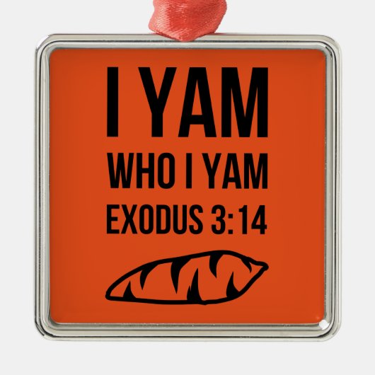 Ich bin, wem ich Exodus-Spaß bin Silbernes Ornament (Vorne)